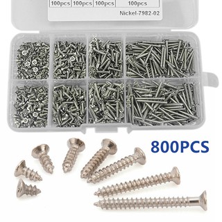 Set 800 Ốc Vít Mạ Niken M2 Cho Gia Công Vật Liệu Gỗ