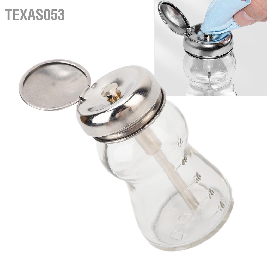 [Hàng Sẵn] 60ml Chai thủy tinh đựng Nước Tẩy Sơn Móng Nước tẩy trang Thiết kế nhấn【Texas053】