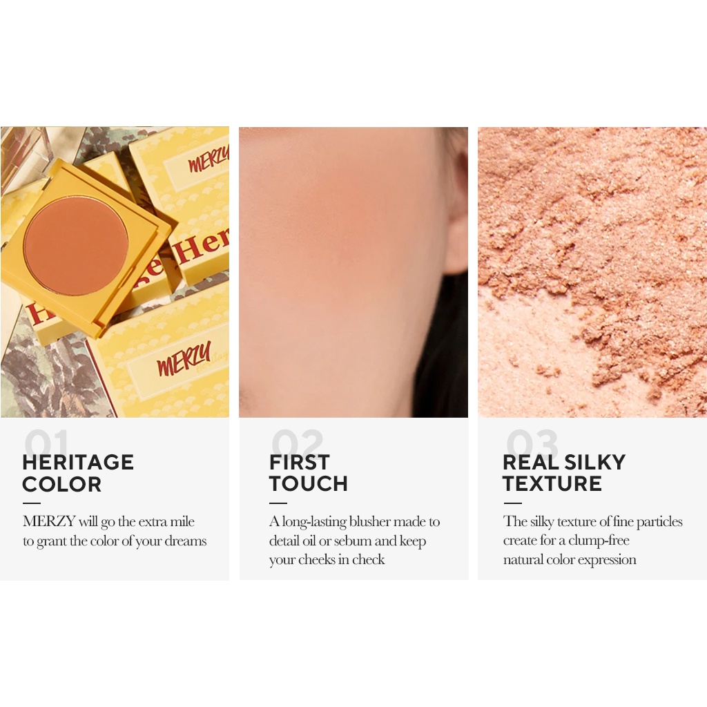 Phấn má hồng dạng nén Merzy The Heritage Blusher