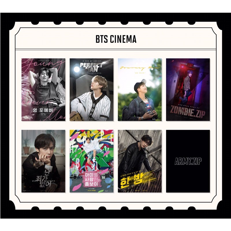 Bộ 7 thẻ BTS Cinema hàng chính hãng