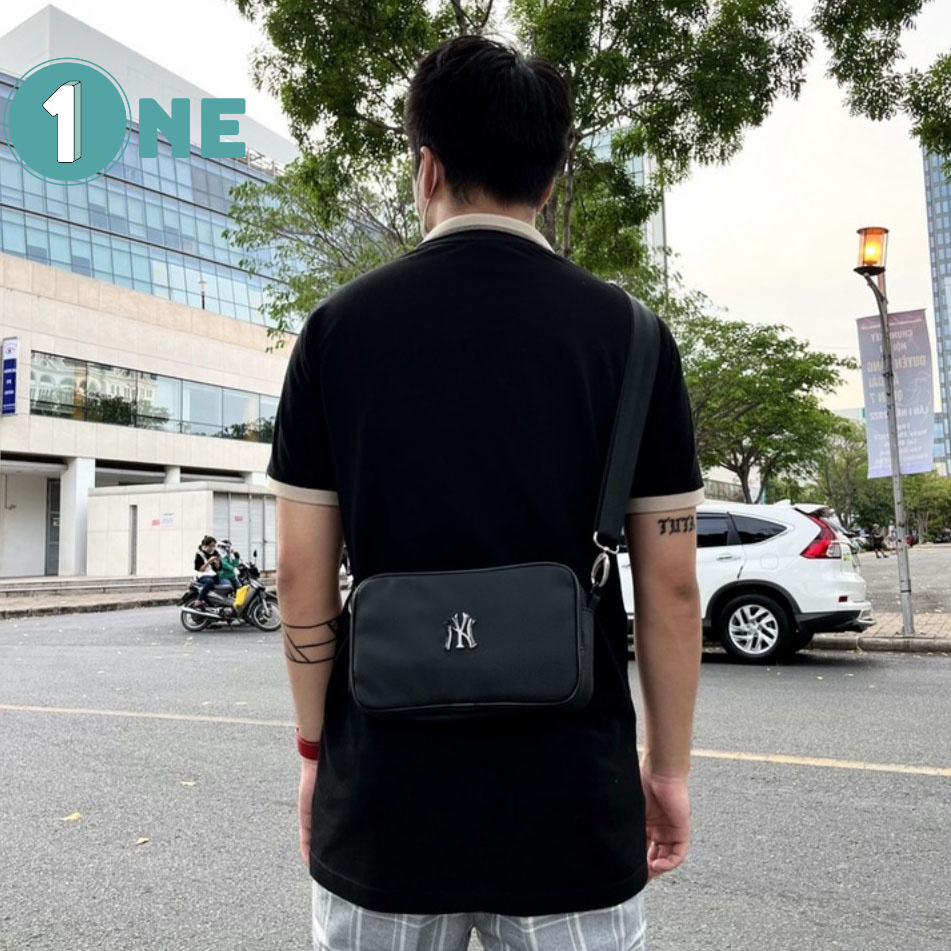 ( Chuẩn Hãng ) Túi Đeo Chéo Nam MLB NY 2 Bag Black Full Tag Mac