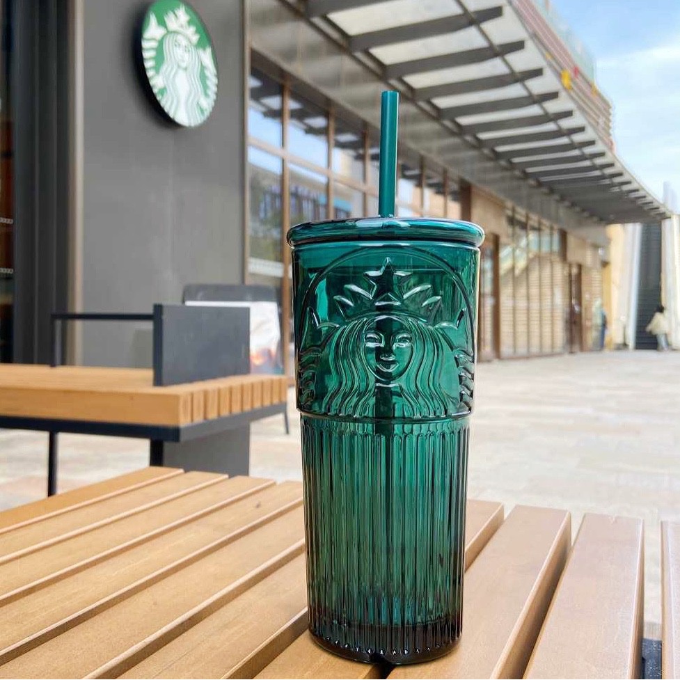 Ly cốc Starbucks thủy tinh xanh 2021 Anniversary Collection - Mẫu 41 - Hàng Nội Địa Trung