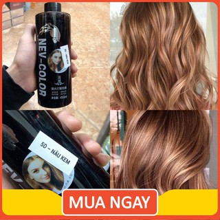 Thuốc nhuộm phủ bóng. phủ mịn  màu  nâu kem thế hệ mới 5D
