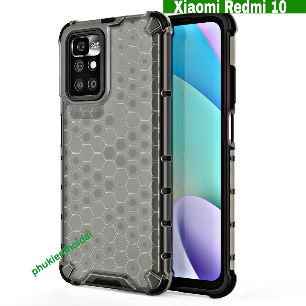 Ốp lưng Redmi 9T / Note 9 4G / Redmi 10 chống sốc vân tổ Ong cao cấp siêu bền