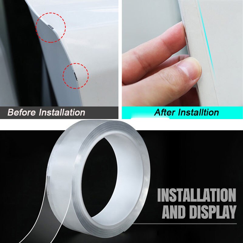 3M Nano Car Stickers Auto Interior Protection Stickers Side Door Protection Films Car Door Sill Full Body Vinyl Stickers Accessories