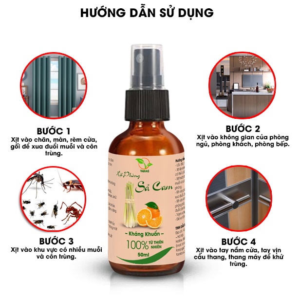 Combo 10 Chai Xịt Thơm Phòng Đuổi Muỗi 50ml