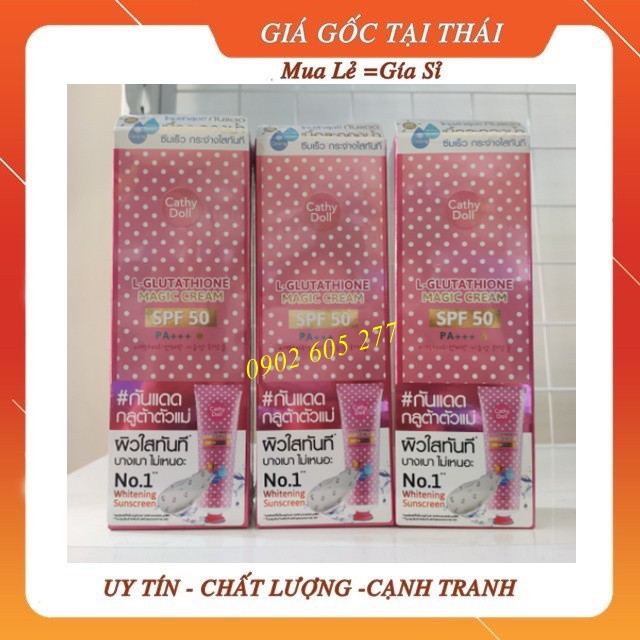 [Hàng chính hãng]Kem Chống Nắng Trắng Da Cathy Doll L-glutathione Magic Cream SPF50 PA+++ 60ml