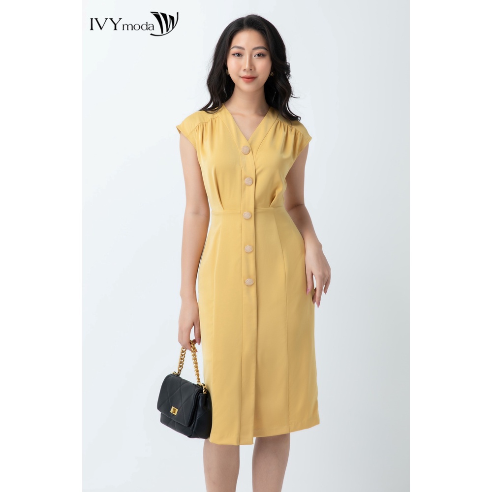 Đầm ôm tay liền IVY moda MS 48M6657