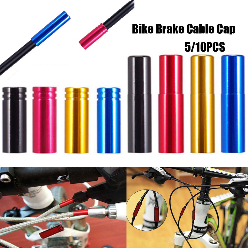 Set 5/10 Nắp Đậy Dây Cáp Phanh Xe Đạp Nhiều Màu Sắc 4mm 5mm Chất Lượng Cao