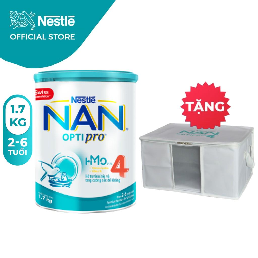 [Mã FMCG80 giảm 10% đơn từ 400K] [Tặng 1 Thùng Vải Đựng Đồ] Sữa Bột Nestle NAN Optipro 4 (1.7kg)