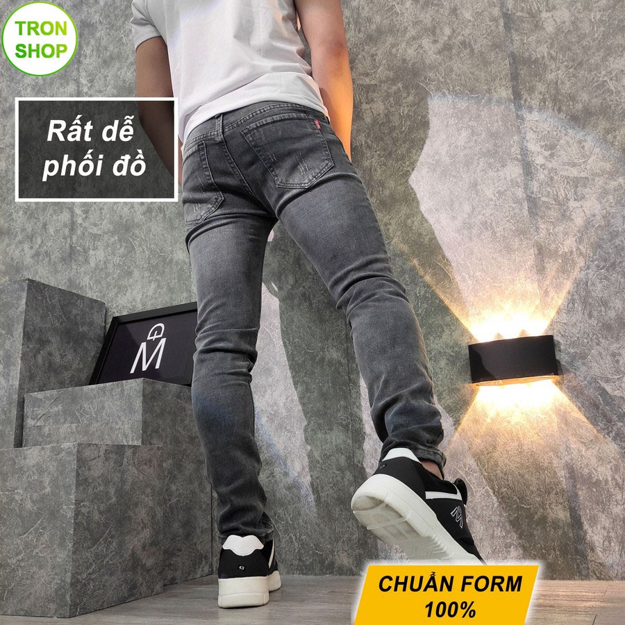 Quần jean nam co giãn vải jean dày chất lượng TS100 Tronshop