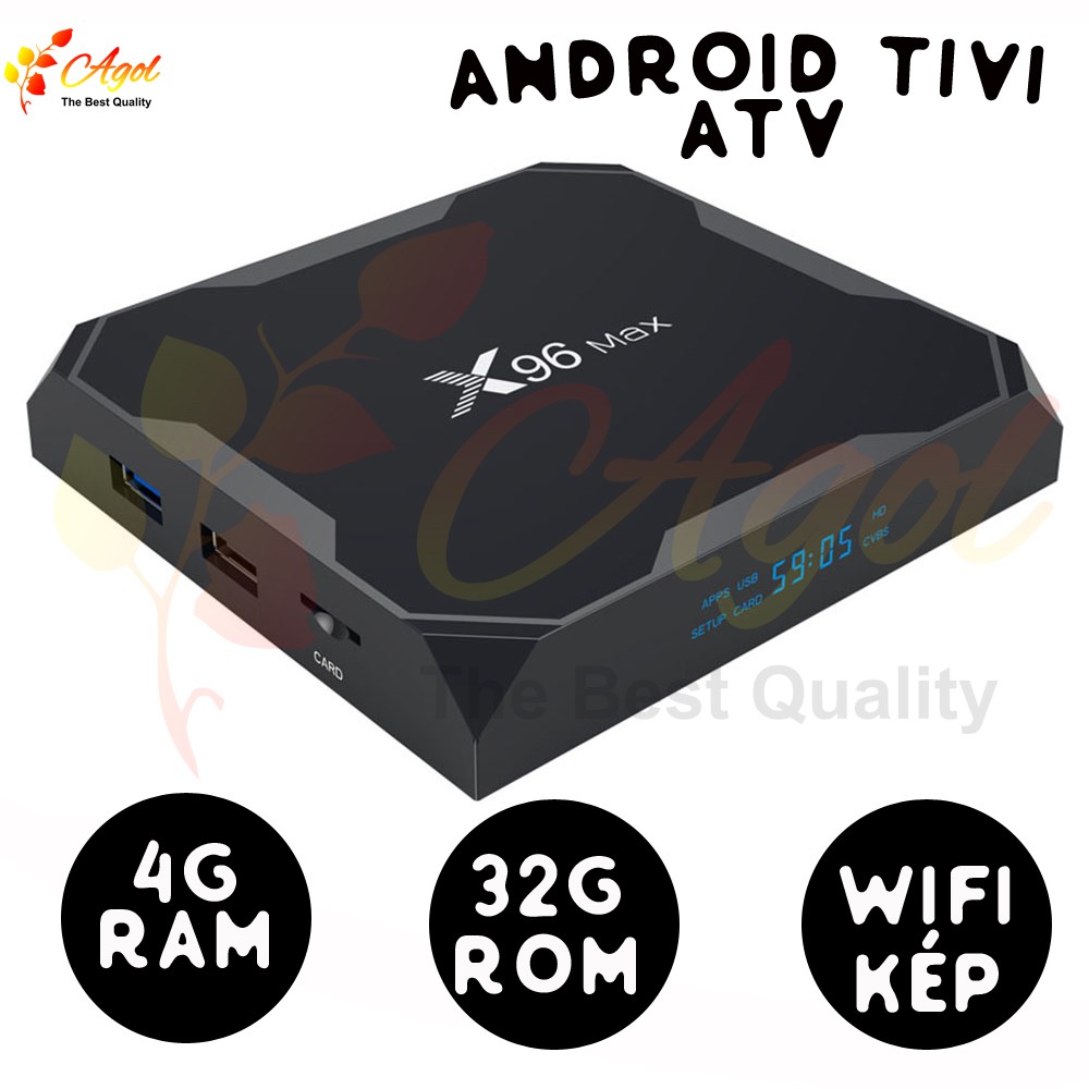 android tivi x96 max plus hệ điều hành ATV 4GB RAM 32G Rom wifi kép android tivi có bluetooth cài sẵn ứng dụng