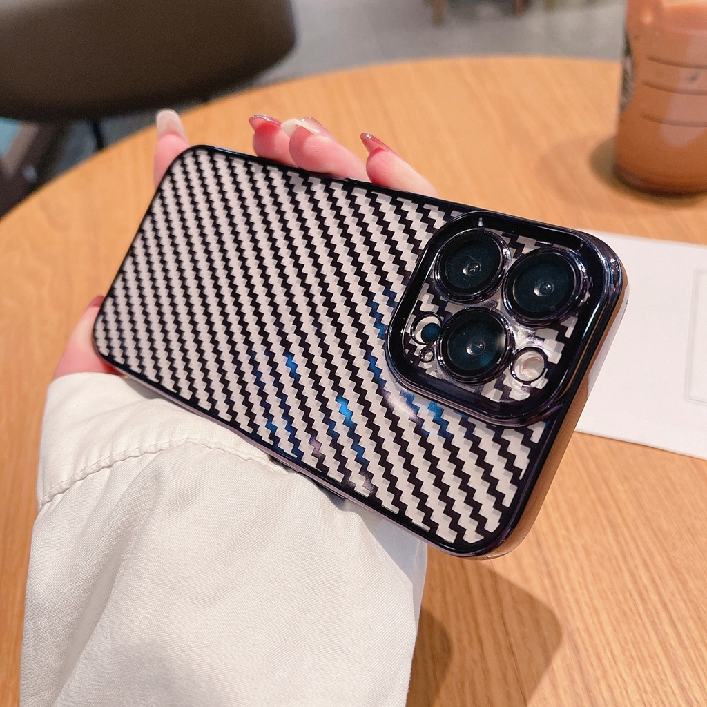 Ốp Điện Thoại Sợi Carbon Chống Sốc Sang Trọng Cho iPhone 13 Pro MAX 11 Pro MAX 12 Pro MAX