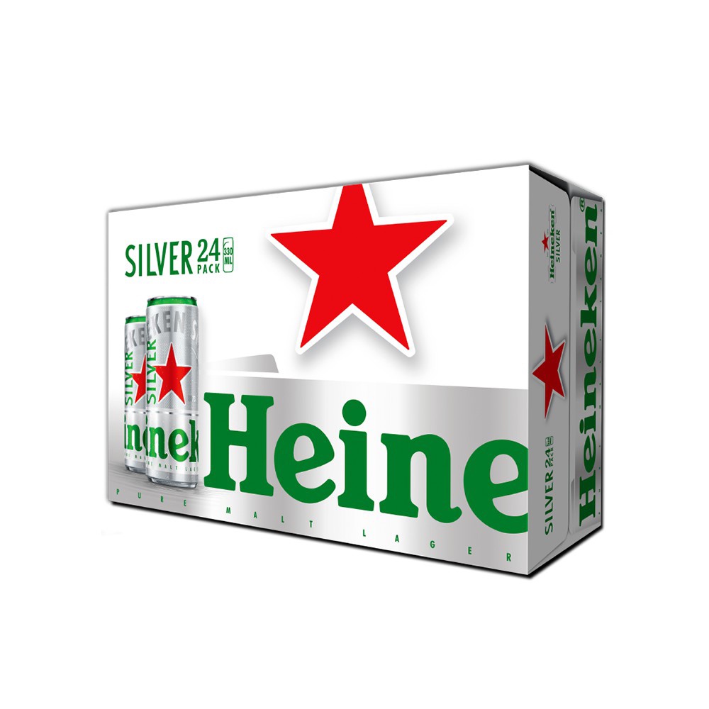 Thùng 24 lon bia Heineken Silver 330ml/lon