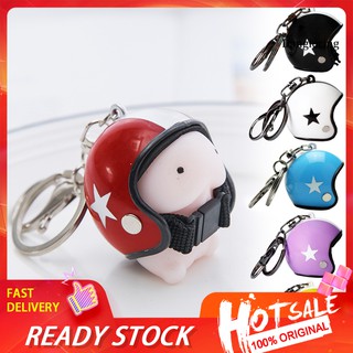 Móc khóa phối hình mũ bảo hiểm tùy chọn màu sắc