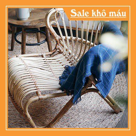 [Giá Nhập Kho] ghế mây thư giãn Armchair lưng thấp trang trí ban công, phòng khách, quán cà phê, homestay