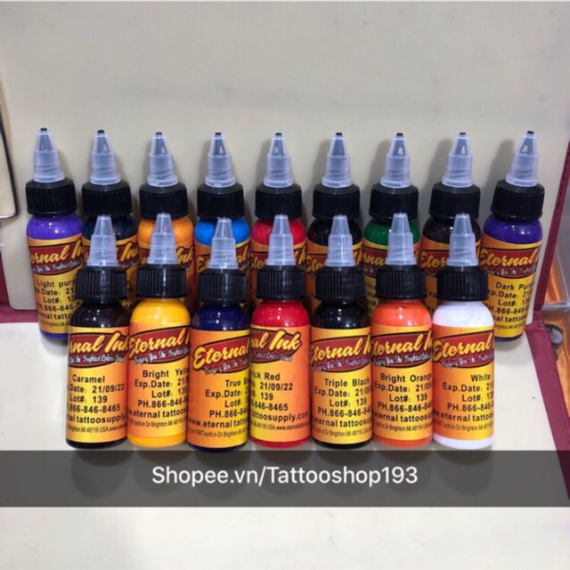 Sét 16 màu tập xăm: 590k