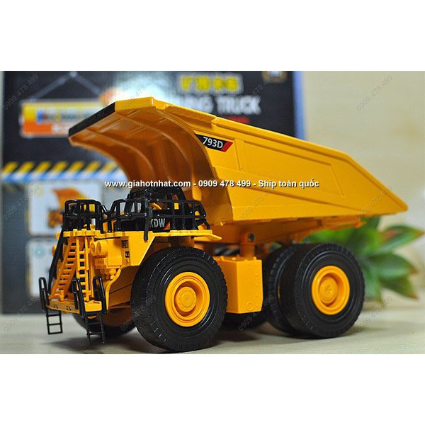 MÔ HÌNH SẮT XE TẢI KHAI KHOÁNG SIÊU KHỦNG - TỈ LỆ 1/75 - 20CM - KDW - 9935