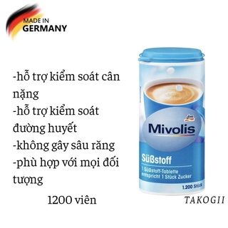 (Bill Đức) Viên đường ăn kiêng Mivolis Substoff, 1200 viên