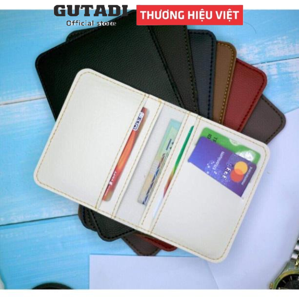 Ví bóp Mini Nam Nữ Da Công Sở Để Thẻ ATM Card Visit Tiền Mặt  Bóp Da Đẹp- GUTADI