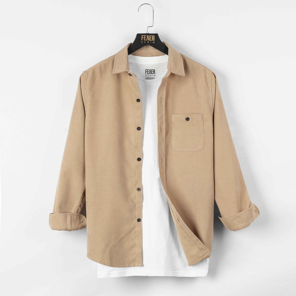 Áo sơ mi nam FEAER DENIM chất mềm mịn thoáng khí VELVET FABRIC 3 màu | BigBuy360 - bigbuy360.vn