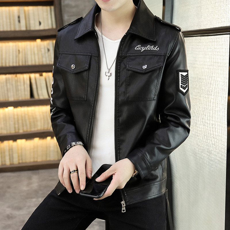 Áo khoác bomber chất liệu da thời trang nam tính