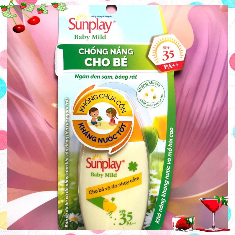 Sữa chống nắng cho bé và da nhạy cảm Sunplay Baby Mild SPF 35, PA++ 30g