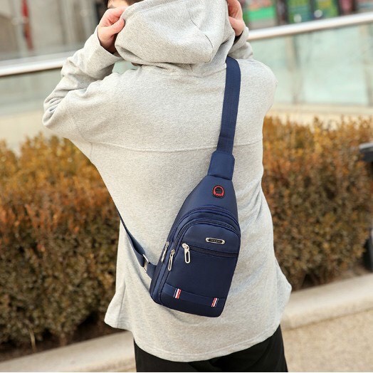 [Xả Hàng] Túi đeo chéo Unisex TC0! chất liệu vải cavas chống nước, hoạ tiết trơn, 3 ngăn tiện lợi, đường may tỉ mỉ