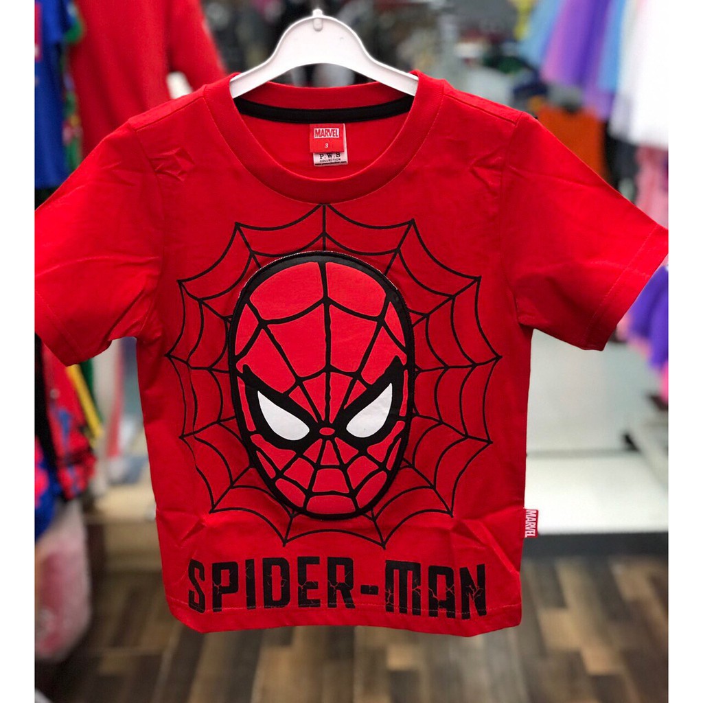 ÁO THUN BÉ TRAI CAYABE NGƯỜI NHỆN SPIDERMAN MÀU ĐỎ