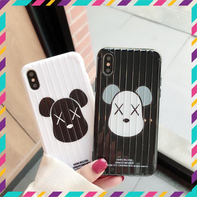 Ốp Lưng IPHONE Sọc Nổi Mặt Gấu Kaws