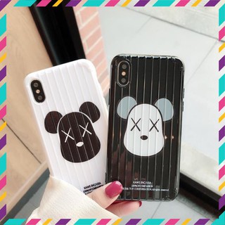 Ốp Lưng IPHONE Sọc Nổi Mặt Gấu Kaws
