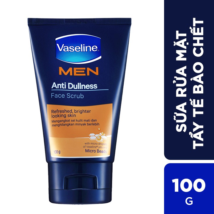 [Mã COSMDUI giảm 8% tối đa 20K đơn 150K] Sữa rửa mặt tẩy tế bào chết Vaseline Men 100g