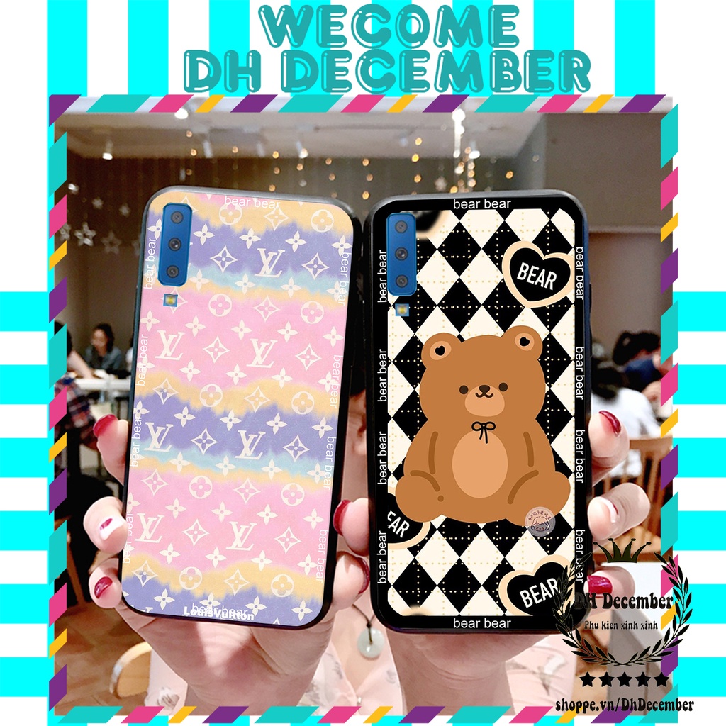 Ốp lưng Samsung A7 2018 in hình 3D GẤU HỒNG-GẤU BE3R -XINH XẺO CỰC ĐẸP