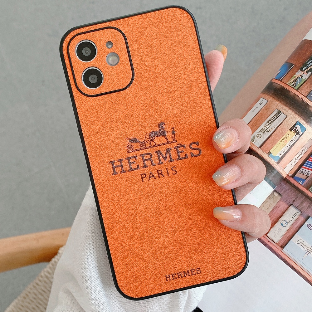 Ốp điện thoại da cứng in logo LV Gucci HERMES sang trọng cho iPhone 12 11 PMax SE2 X XS XR XSMAX 7 8 Plus | BigBuy360 - bigbuy360.vn