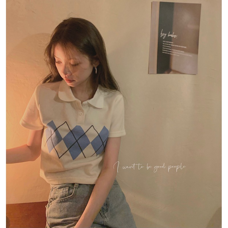 Áo Thun Lửng Dáng Ôm Phong Cách Hàn Quốc Thời Trang Mùa Hè Hàng Mới Cho Nữ