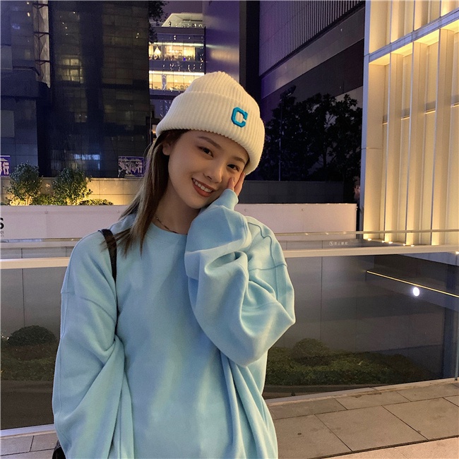 Mũ Len Dày Dặn Giữ Ấm Mùa Đông Phong Cách Hàn Quốc Cho Nữ