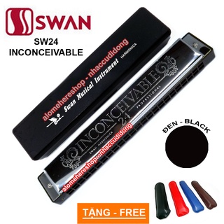 Kèn Harmonica Tremolo Swan Inconceivable SW24 Key C Đen