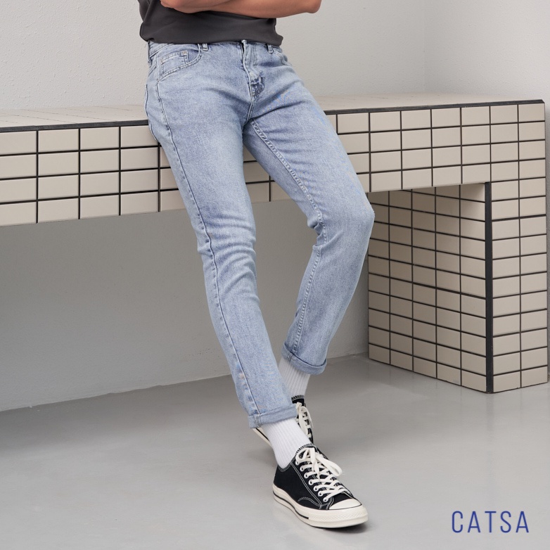 Quần jeans nam chất liệu jeans thun cao cấp năng động, thoải mái CATSA QDL145