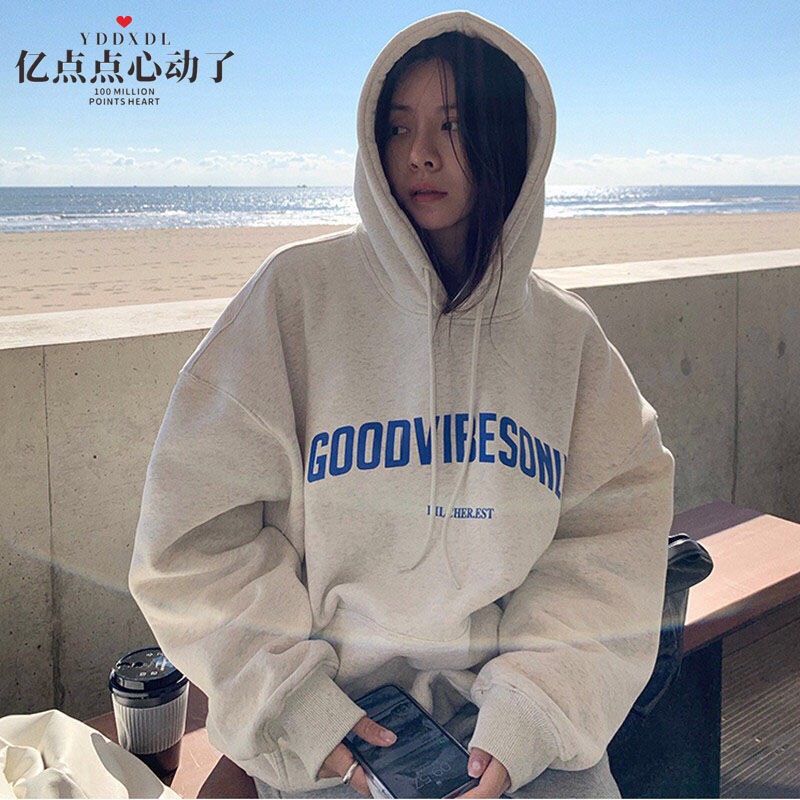Hoodie Oversize Nam Nữ Dáng Rộng Unisex Chữ Good Mũ To Tay Bồng Uzzlang Basic