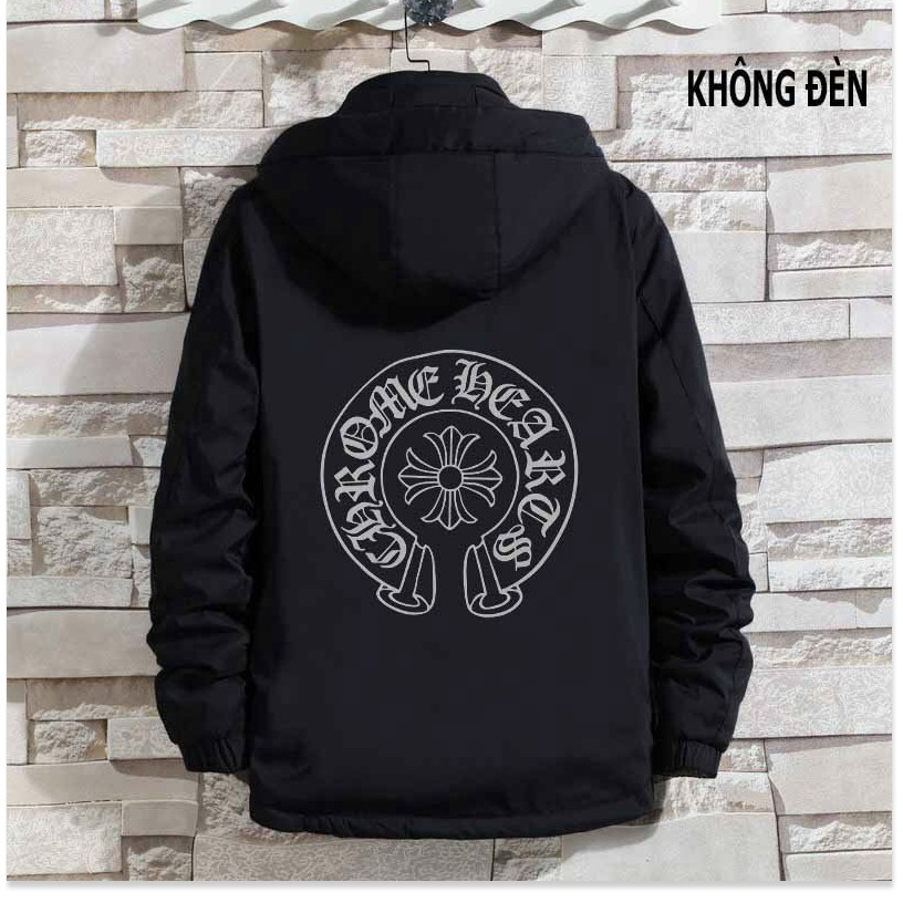 ÁO KHÁC DÙ PHẢN QUANG ĐƠN SĂC CHROME HEARTS, ÁO KHOÁC NHẸ CHẤT DÙ GIÓ CHE NẮNG CHẮN GIÓ CHỐNG CẢ TIA UV CỰC TỐT