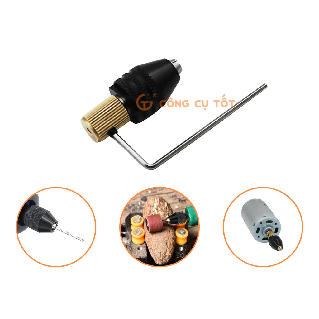 Đầu kẹp mũi khoan trục 3.17mm đường kính 0.3-3.4mm