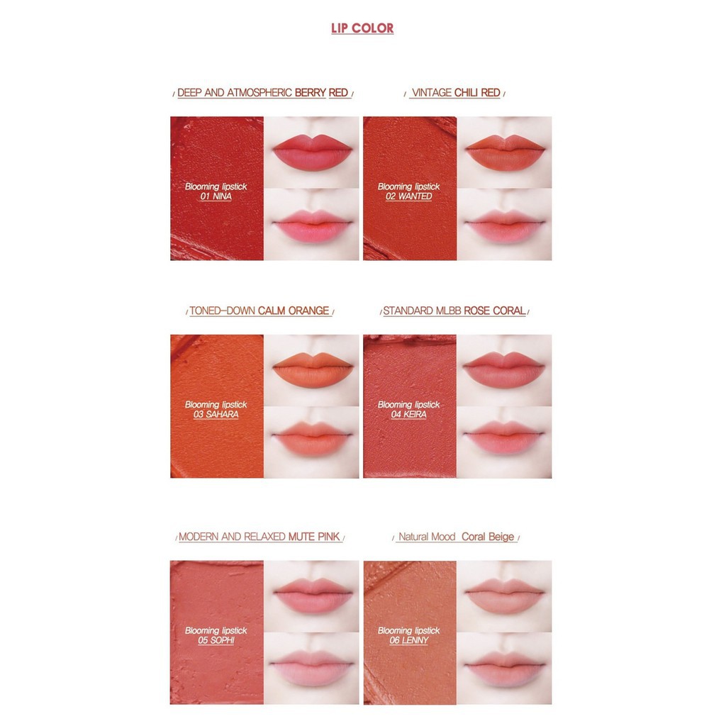 Son thỏi SON & PARK Blooming Lipstick Velvet