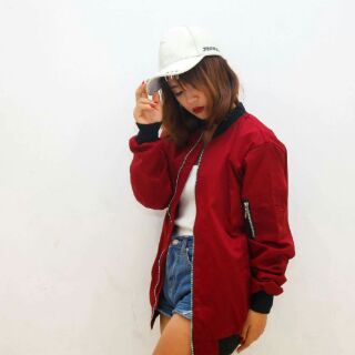 Áo khoác Bomber kaki 2 lớp
