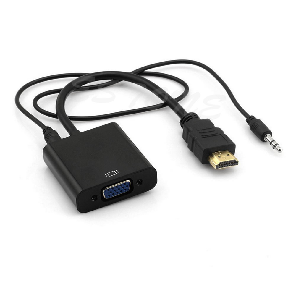 Adapter chuyển đổi âm thanh HDMI sang VGA cho PC Laptop HD DVD