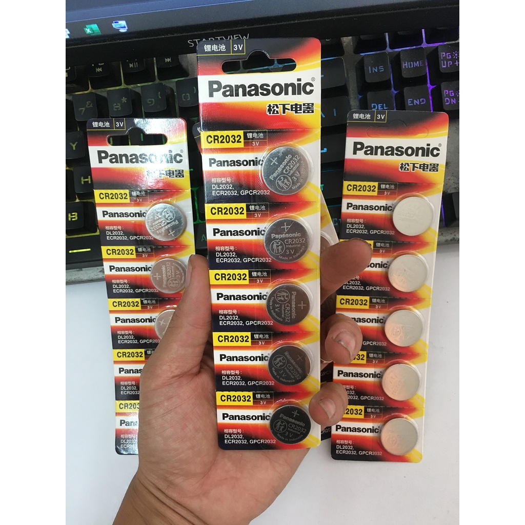 [Vỉ 5 Viên] Pin CR2032 Panasonic Pin 3V Lithium Made in Indonesia