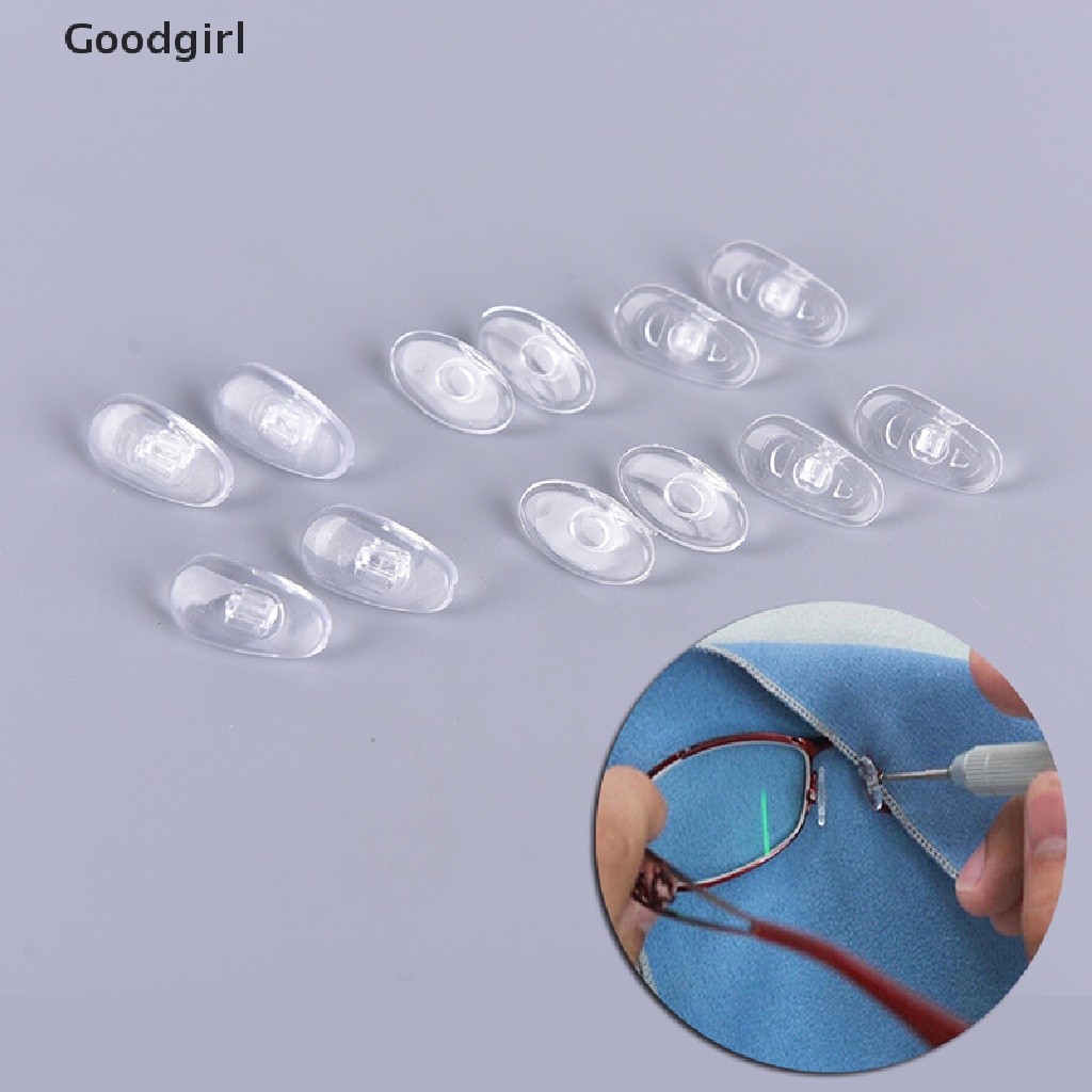 [Hàng mới về] Set 5 cặp miếng đệm mũi gắn mắt kính bằng silicon thay thế tiện dụng