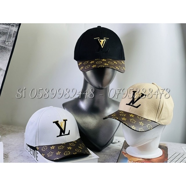 Nón kết lưỡi trai phối da in bông v.l.l cá tính nam nữ (SỈ LE MU NÓN STOẺ)