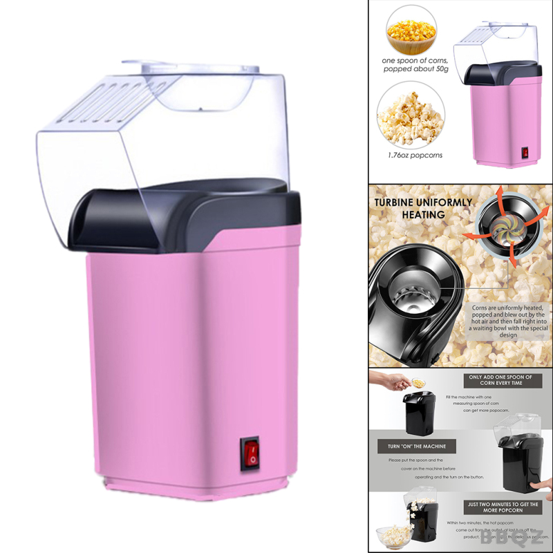 Hot Air Popcorn Popper Maker Machine EU for Kids Easy Store Large Outlet