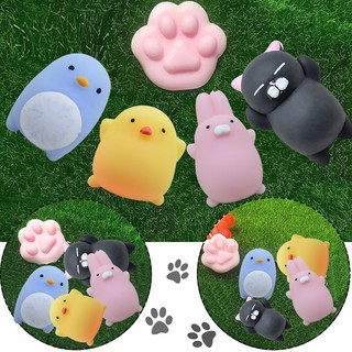 Đồ chơi đàn hồi hình mèo Mochi giúp giảm căng thẳng
