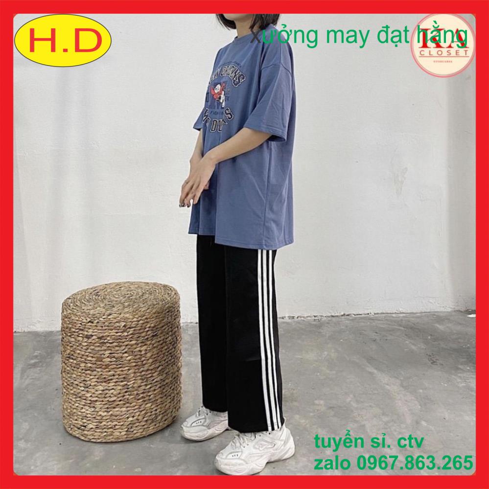 Quần thể thao 3 sọc dài ❤️FREE SHIP❤️ Quần ống rộng Siêu rẻ vải sạn tàu hot